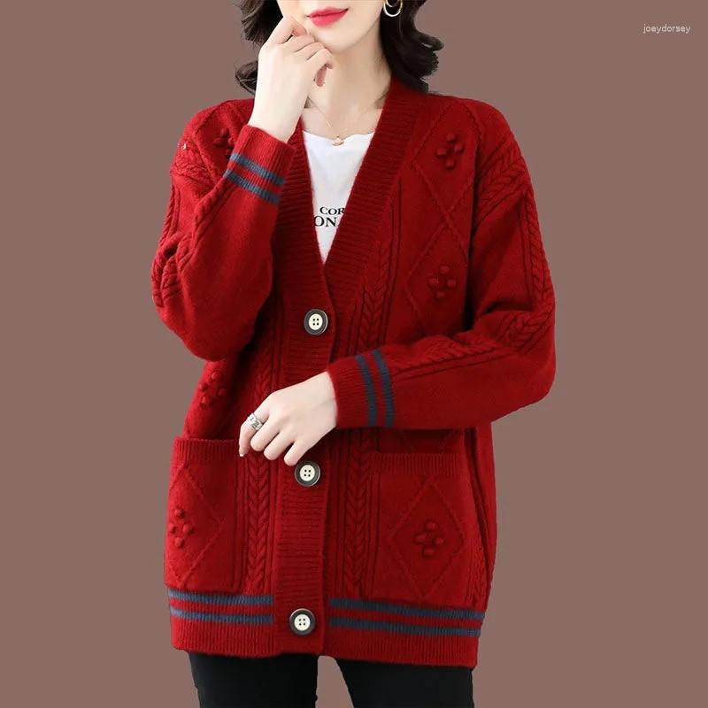 Women's Knits Middle-Aged Mom Sweater Knitted Cardigan Clothes Women 2023 Spring Autumn Fashion Pocket Knitwear Coat Female Loose Tops G2399, Blue
Women's Knits Middle-Aged Mom Sweater Knitted Cardigan Clothes Women 2023 Spring Autumn Fashion Pocket Knitwear Coat Female Loose Tops G2399, Blue