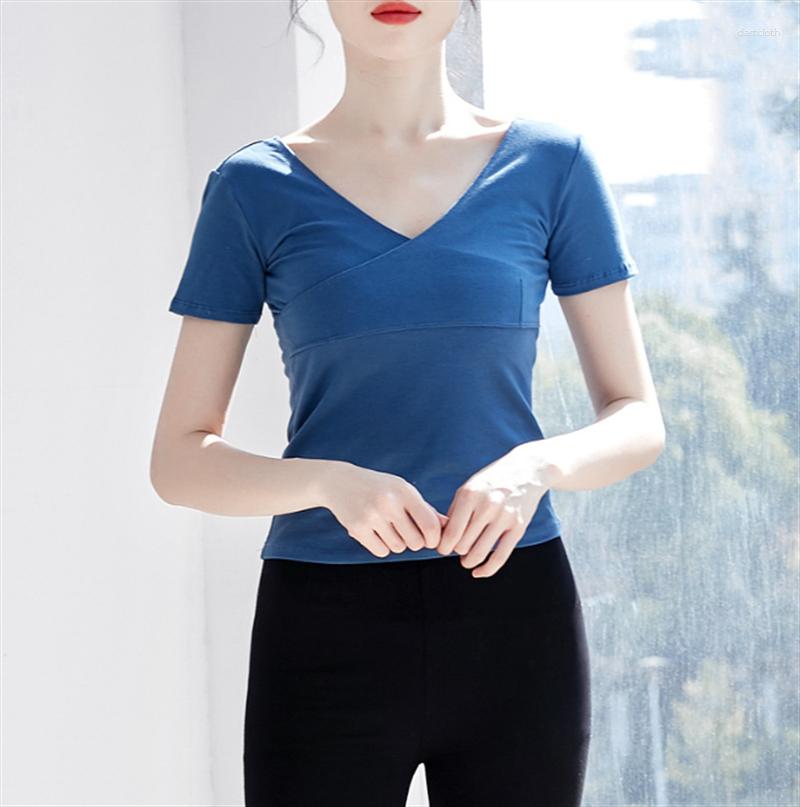 Stage Wear 2023 V-neck Short Sleeve Dancing Top Women's Ballet Dance Practice, Navy
Stage Wear 2023 V-neck Short Sleeve Dancing Top Women's Ballet Dance Practice, Navy