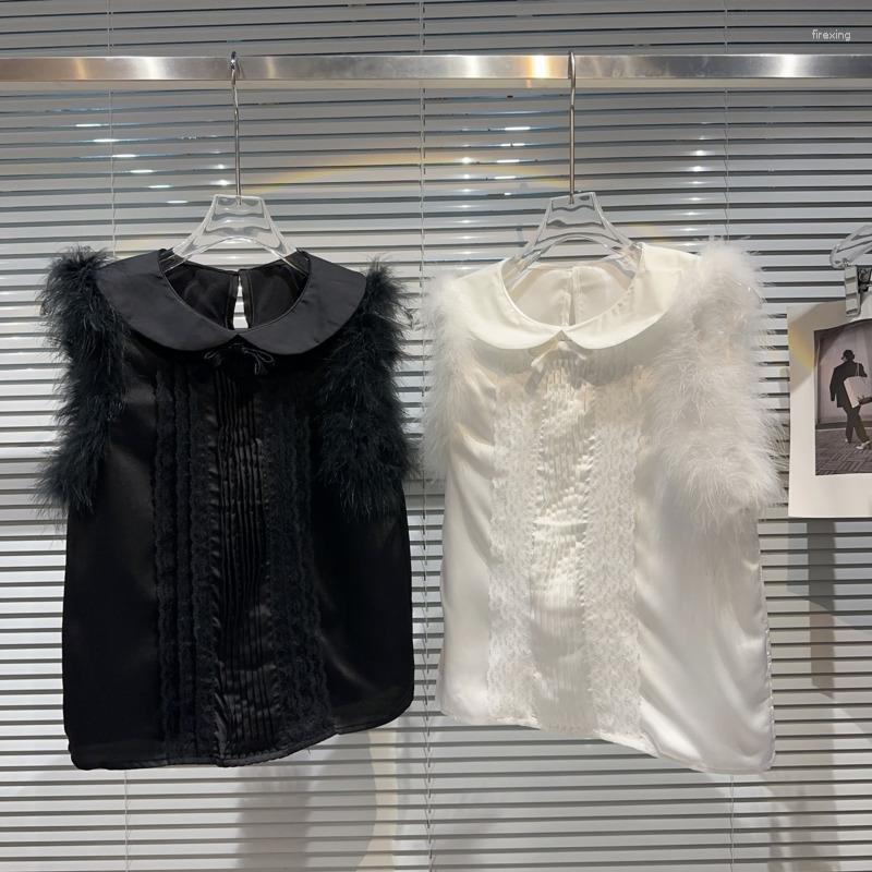 Women' Tanks PREPOMP 2023 Summer Collection Sleeveless Faux Fur Ruched Lace Patchwork Vest Women Tank Top Shirt 638, Black
Women' Tanks PREPOMP 2023 Summer Collection Sleeveless Faux Fur Ruched Lace Patchwork Vest Women Tank Top Shirt 638, Black
