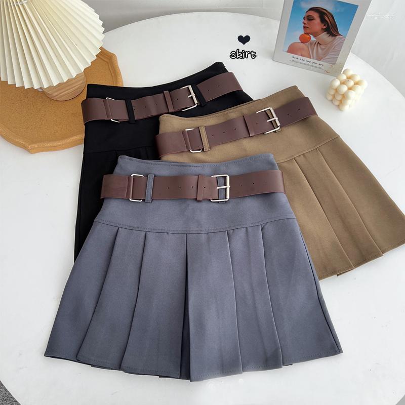 Skirts With Belt 2023 Spring Summer Japan Preppy Pleated Women High Waist Casual A-Line Mini Skirt Ladies All Match Short Saia, Black
Skirts With Belt 2023 Spring Summer Japan Preppy Pleated Women High Waist Casual A-Line Mini Skirt Ladies All Match Short Saia, Black