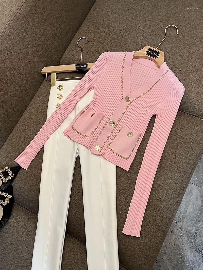 Women' Knits Stylish Chain Decoration V-neckline Long Sleeve Women Soft Top Office Lady Basic Knit Cardigan, Black
Women' Knits Stylish Chain Decoration V-neckline Long Sleeve Women Soft Top Office Lady Basic Knit Cardigan, Black