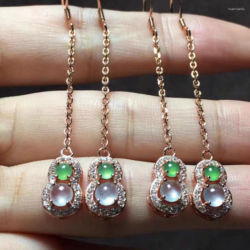 Dangle Earrings Original Natural Chalcedony Diamond Gourd Long Rose Gold Light Luxury Sparkling Charm Women's Silver Jewelry
Dangle Earrings Original Natural Chalcedony Diamond Gourd Long Rose Gold Light Luxury Sparkling Charm Women's Silver Jewelry