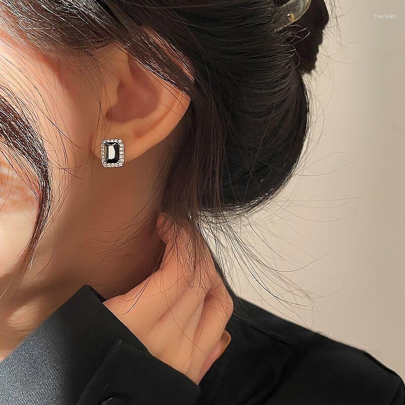 Stud Earrings S925 Sterling Silver Black Zirconia Women's Fashion Cool Light Luxury Small Design Premium Square
Stud Earrings S925 Sterling Silver Black Zirconia Women's Fashion Cool Light Luxury Small Design Premium Square