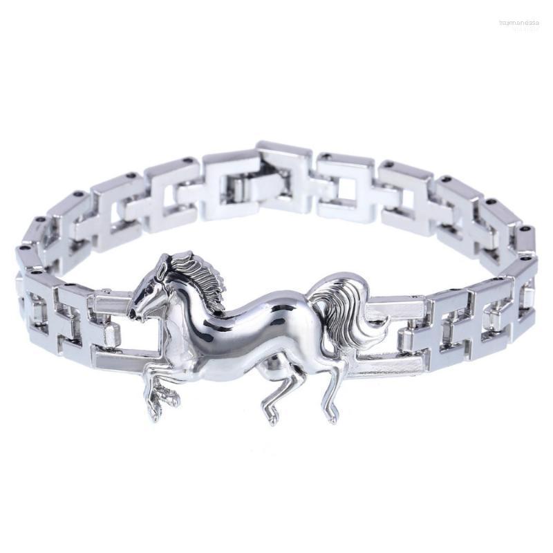 Charm Bracelets Vintage Silver Plated Color Horse Bracelet Men Hip-Hop Rock Friends Jewelry Pulseiras MasculinasCharm Raym22
Charm Bracelets Vintage Silver Plated Color Horse Bracelet Men Hip-Hop Rock Friends Jewelry Pulseiras MasculinasCharm Raym22