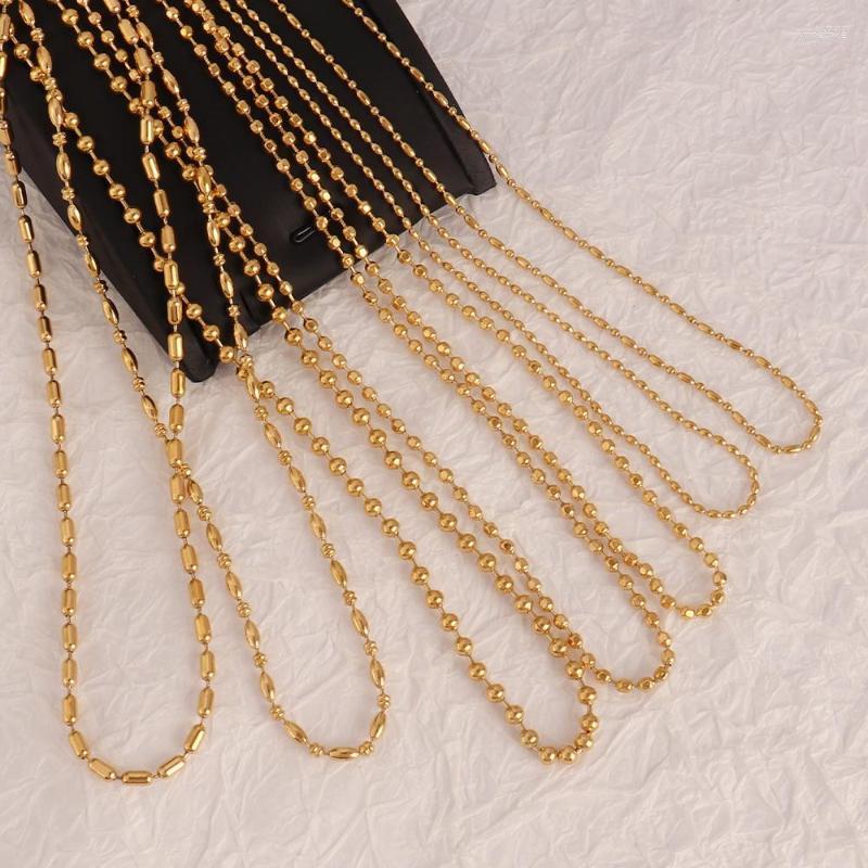 Chains 316 Stainless Steel Necklace For Women Long Beads Chain Choker Gold Color Bead Necklaces Fashion Jewelry Gift Wholesale
Chains 316 Stainless Steel Necklace For Women Long Beads Chain Choker Gold Color Bead Necklaces Fashion Jewelry Gift Wholesale