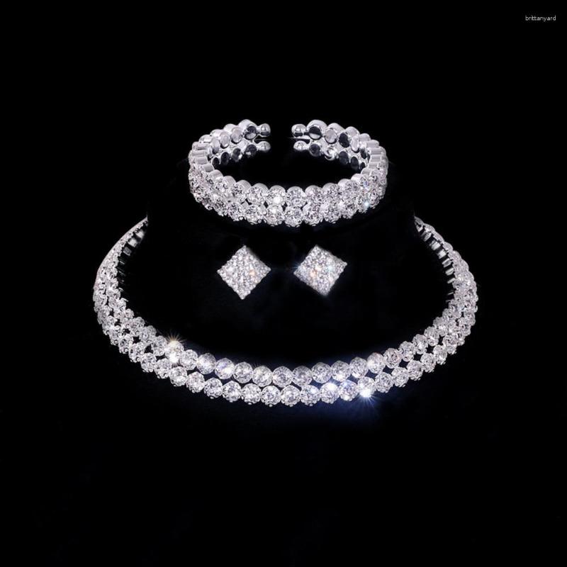 Necklace Earrings Set 1 Elegant Rhinestone Jewelry For Women Faux Crystal Choker Bracelet Ideal Bridal Wedding Parties, Picture shown
Necklace Earrings Set 1 Elegant Rhinestone Jewelry For Women Faux Crystal Choker Bracelet Ideal Bridal Wedding Parties, Picture shown