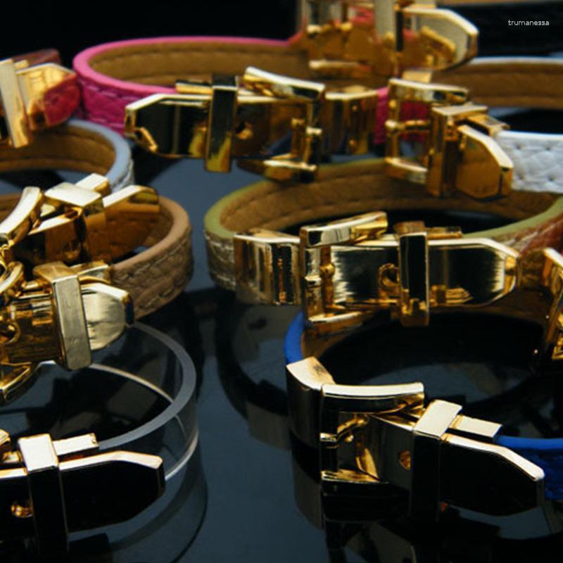 Bangle High Quality 11 Color Punk Style PU Leather Fashion Steel Buckle Bracelet For Men Women Brand Jewelry Raym22
Bangle High Quality 11 Color Punk Style PU Leather Fashion Steel Buckle Bracelet For Men Women Brand Jewelry Raym22