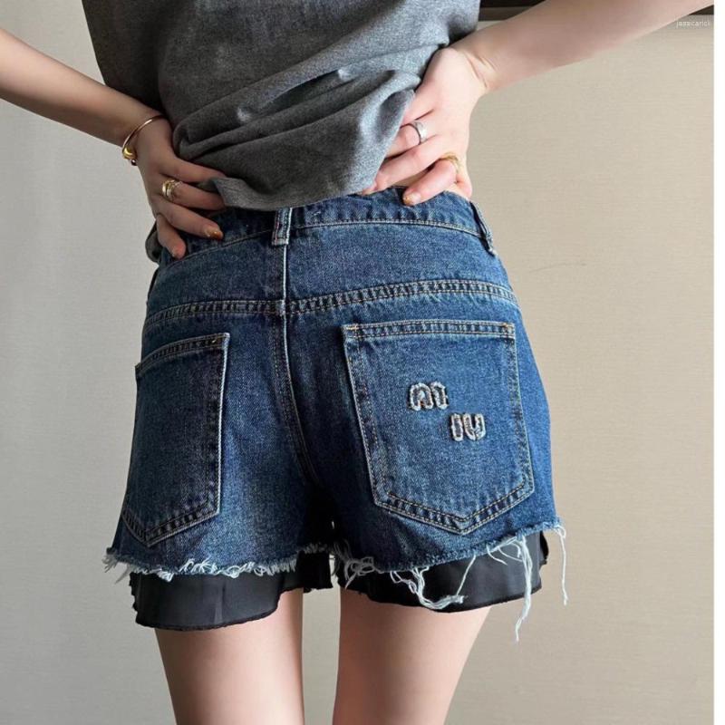 Women' Shorts Women' Pants Show Leg Patchwork With Broken Copper Fur Edge High Waist Denim Wide Trousers Trend, Black
Women' Shorts Women' Pants Show Leg Patchwork With Broken Copper Fur Edge High Waist Denim Wide Trousers Trend, Black
