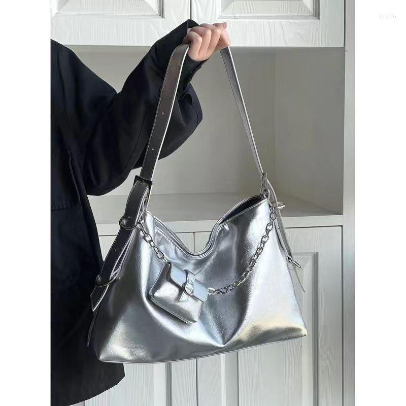 Evening Bags JIAERDI Silver Y2k Handbag Women 2023 Summer Large Capacity Solid Shoulder Bag Ladies Harajuku Moto Biker Handbags Aesthetic
Evening Bags JIAERDI Silver Y2k Handbag Women 2023 Summer Large Capacity Solid Shoulder Bag Ladies Harajuku Moto Biker Handbags Aesthetic