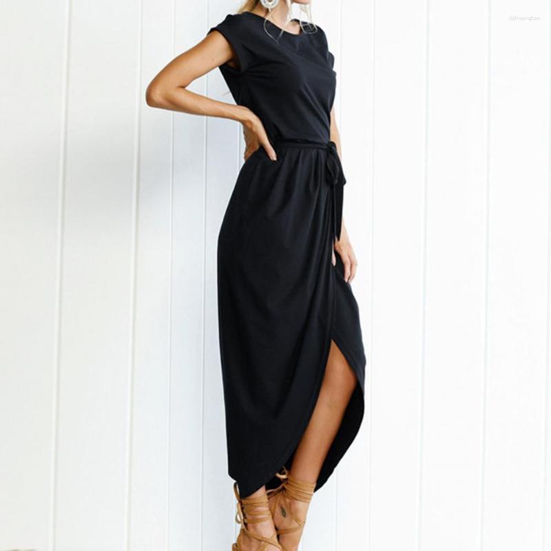 Casual Dresses Short Sleeve Women Robe Solid Color All Match Irregular Hem Front Split Maxi Dress Sundress Woman Summer 2023, Royal blue 
Casual Dresses Short Sleeve Women Robe Solid Color All Match Irregular Hem Front Split Maxi Dress Sundress Woman Summer 2023, Royal blue