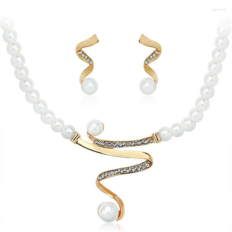 Necklace Earrings Set Women Bridal Elegant Wedding Party Pearl Rhinestone Jewelry Fashion, Picture shown
Necklace Earrings Set Women Bridal Elegant Wedding Party Pearl Rhinestone Jewelry Fashion, Picture shown