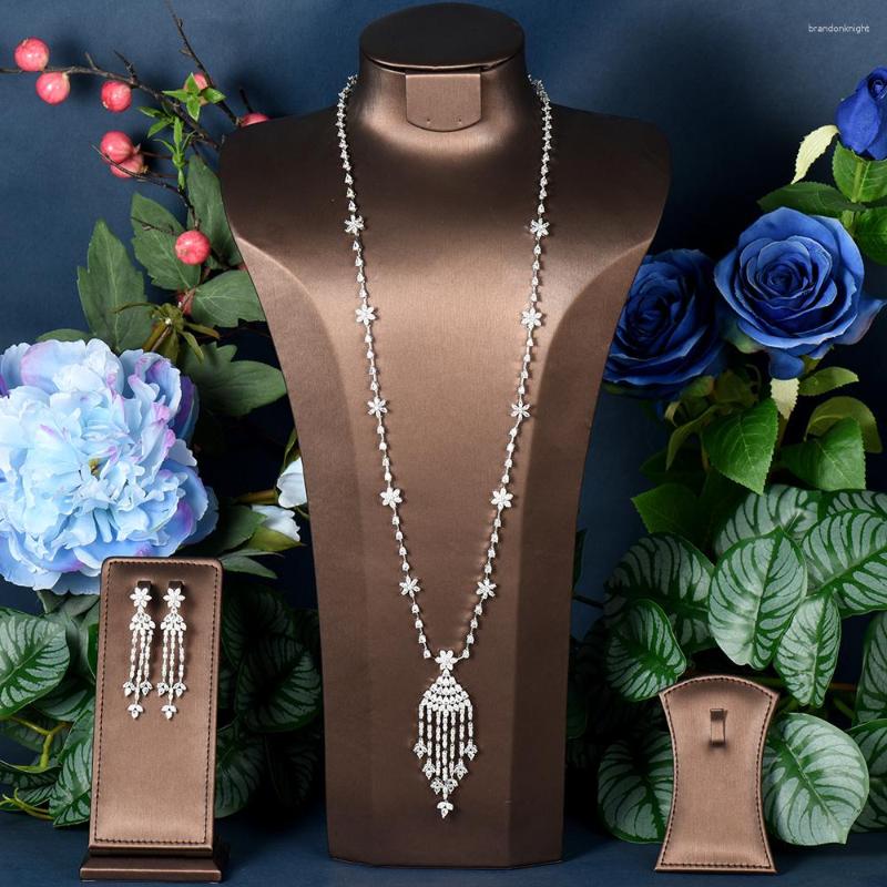 Necklace Earrings Set HIBRIDE Trendy Long Tassel Cubic Zirconia Jewelry For Women Bridal Wedding Party Accessories Juego De Joyas Para Muje, Picture shown
Necklace Earrings Set HIBRIDE Trendy Long Tassel Cubic Zirconia Jewelry For Women Bridal Wedding Party Accessories Juego De Joyas Para Muje, Picture shown