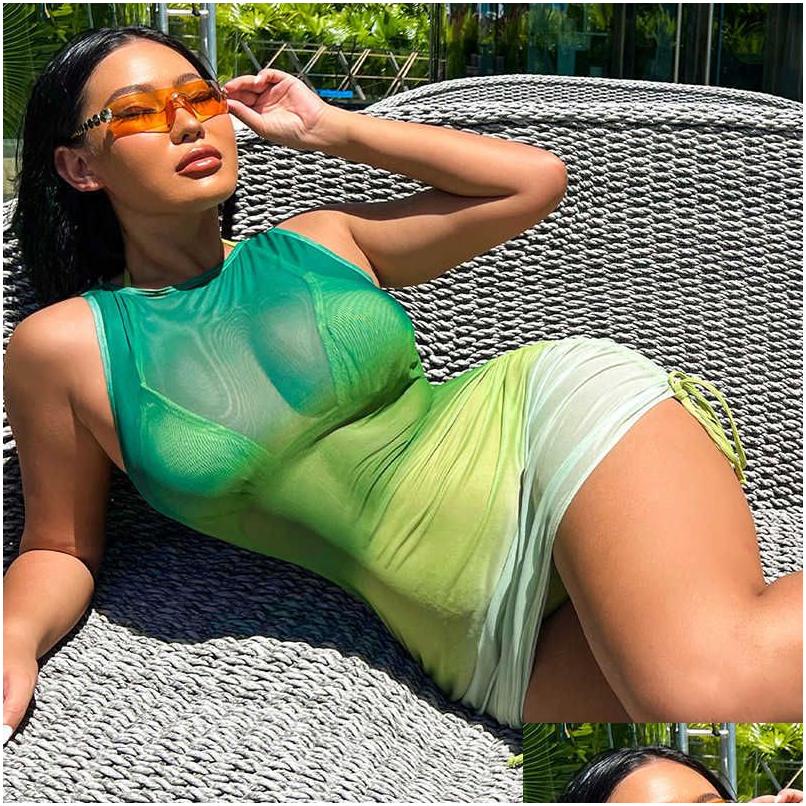Women' Swimwear Bikini2023 Summer Sexy Mesh Three Piece Bikini Swimsuit Bright Sheen Women Drop Delivery Apparel Womens Clothing Dh8Xh, Decor 1
Women' Swimwear Bikini2023 Summer Sexy Mesh Three Piece Bikini Swimsuit Bright Sheen Women Drop Delivery Apparel Womens Clothing Dh8Xh, Decor 1