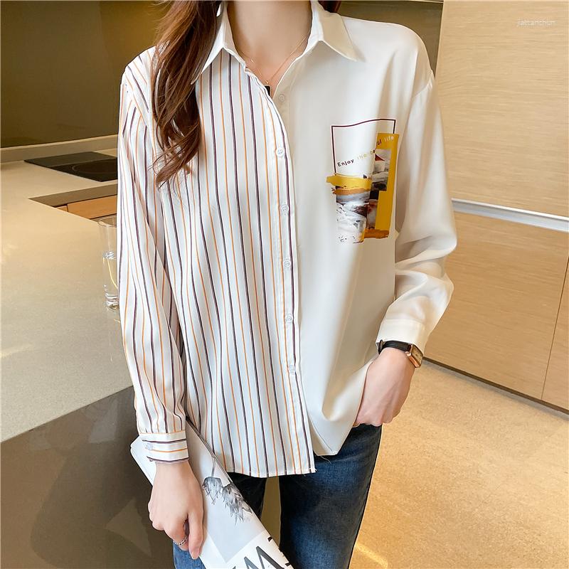 Women's Blouses Fashion Printing Ladies Shirts Casual Loose Women's 2023 Spring Summer Long Sleeve Tops Blusas Mujer, Multi
Women's Blouses Fashion Printing Ladies Shirts Casual Loose Women's 2023 Spring Summer Long Sleeve Tops Blusas Mujer, Multi