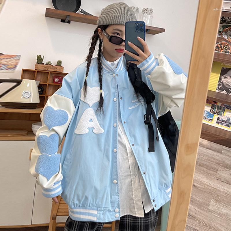 Women's Jackets Jacket Casual Plus Size Loose Outerwear Women Students Embroidery Baseball Love Pattern Single Breasted Korean
Women's Jackets Jacket Casual Plus Size Loose Outerwear Women Students Embroidery Baseball Love Pattern Single Breasted Korean