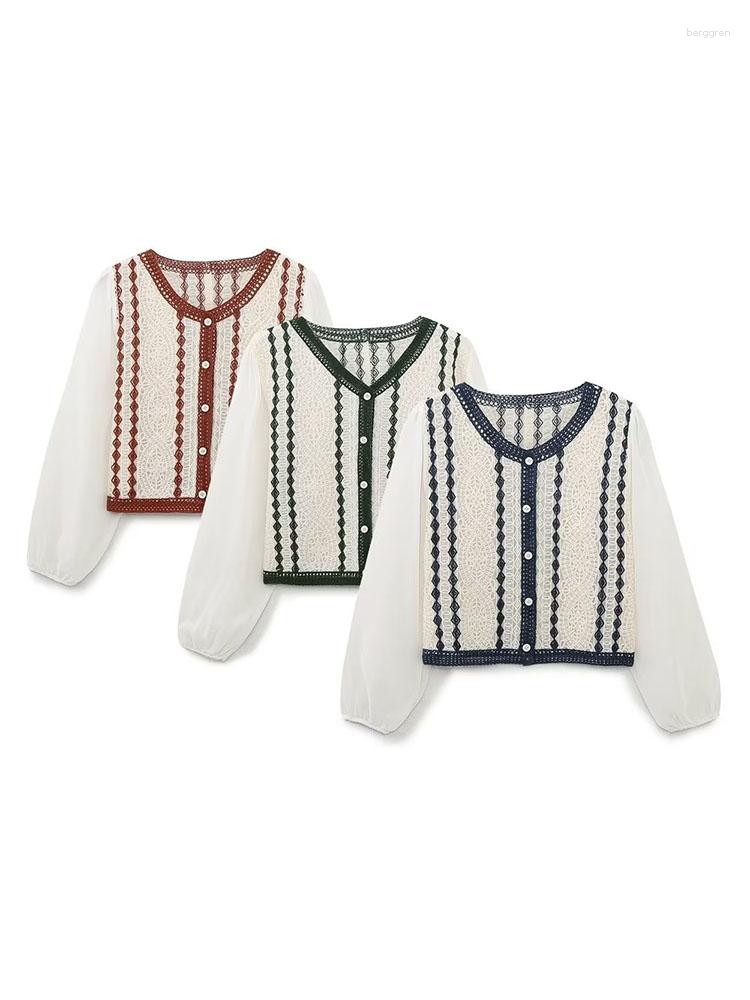 Women' Blouses Women 2023 Spring Fashion Craft Embroidery Splicing Vintage Long Sleeve Button-up O Neck Female Shirts Chic Tops, Multicoloured3
Women' Blouses Women 2023 Spring Fashion Craft Embroidery Splicing Vintage Long Sleeve Button-up O Neck Female Shirts Chic Tops, Multicoloured3