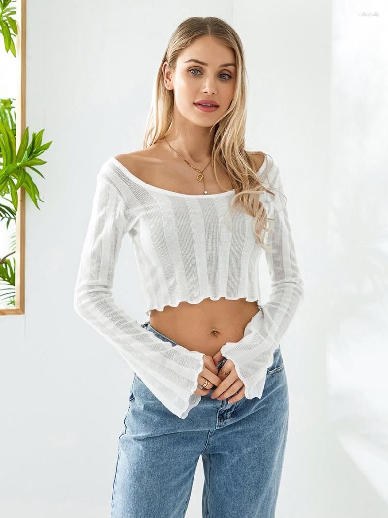 Women' Swimwear Sexy Women Knit Crop Tops And Long Sleeve U Neck See-Through For Clubwear Beachwear Daily Wear, Khaki
Women' Swimwear Sexy Women Knit Crop Tops And Long Sleeve U Neck See-Through For Clubwear Beachwear Daily Wear, Khaki