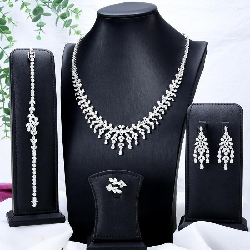 Necklace Earrings Set Siscathy Fashion Gorgeous Bride Wedding Banquet Party Jewelry For Women Luxury Bracelet Collar Accessory, Picture shown
Necklace Earrings Set Siscathy Fashion Gorgeous Bride Wedding Banquet Party Jewelry For Women Luxury Bracelet Collar Accessory, Picture shown