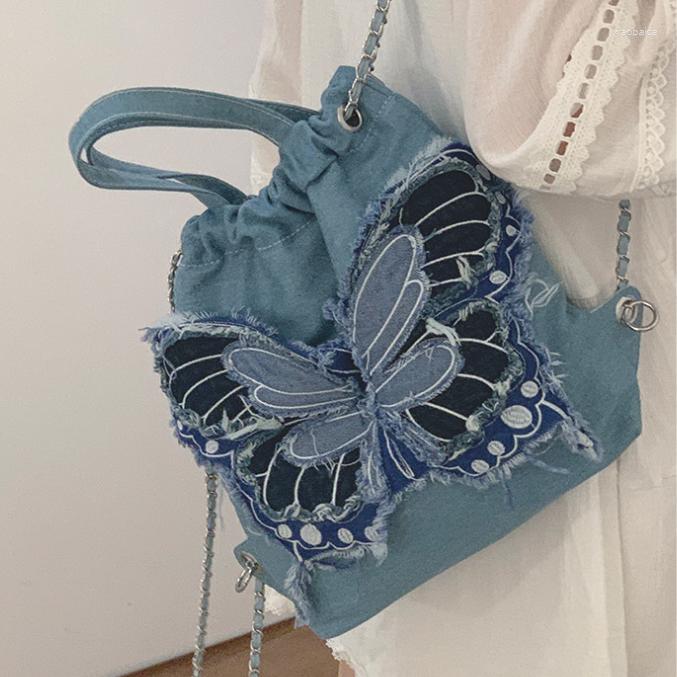 School Bags Fashion Demin Women Backpack Canvas Girl Travel Butterfly Student Lady Laptop Backpacks Cute Rucksack Schoolbag, Blue
School Bags Fashion Demin Women Backpack Canvas Girl Travel Butterfly Student Lady Laptop Backpacks Cute Rucksack Schoolbag, Blue