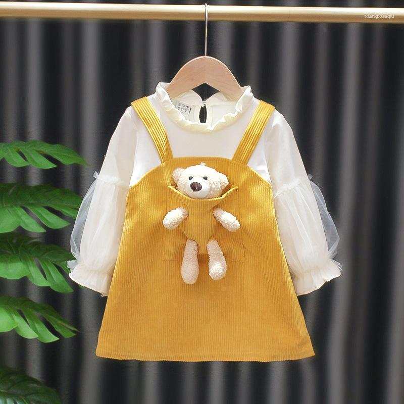 Girl Dresses 2-6 Years Long Sleeve Bear Princess Dress Baby Birthday Set Autumn Girls Lace Shirt Suspender Skirt 2 Piece Se, Beige
Girl Dresses 2-6 Years Long Sleeve Bear Princess Dress Baby Birthday Set Autumn Girls Lace Shirt Suspender Skirt 2 Piece Se, Beige