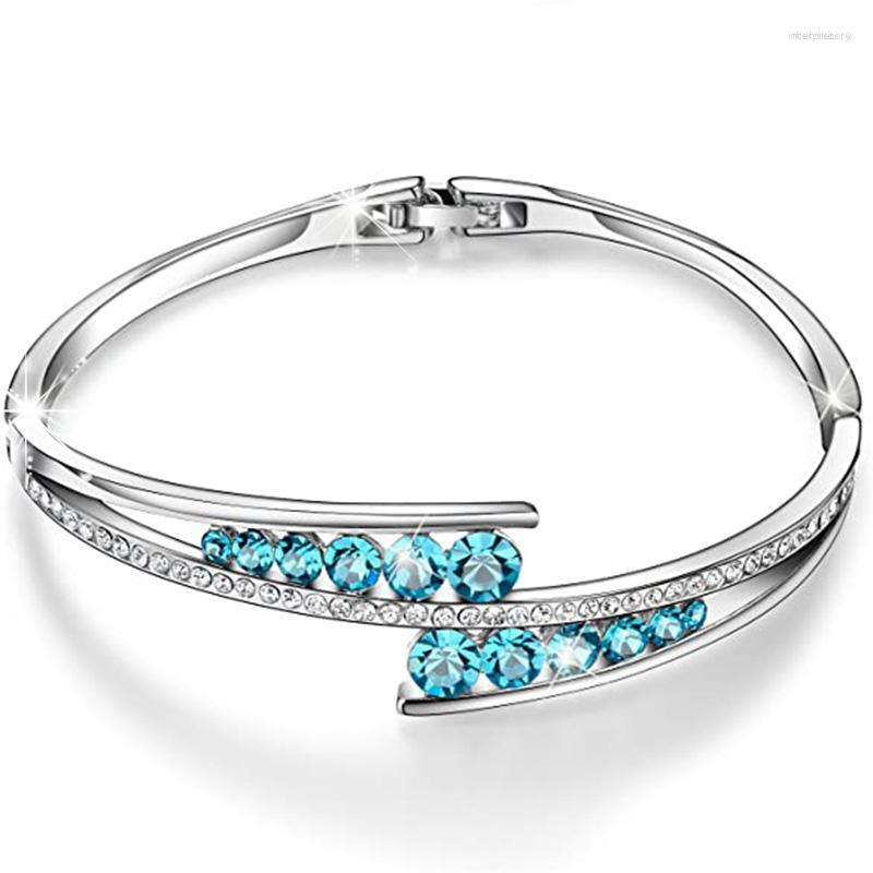 Link Bracelets Hermosa Bangle Blue Austrian Crystal Adjustable Hinged Jewelry For Women Mother's Day Gifts
Link Bracelets Hermosa Bangle Blue Austrian Crystal Adjustable Hinged Jewelry For Women Mother's Day Gifts