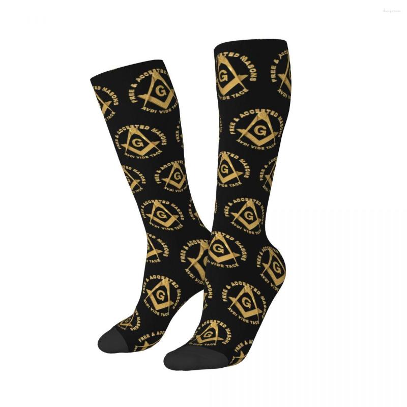 Women Socks Novelty Printing Masons Masonic Freemason Girls Stretchy Sports Knee High Mason Freemasonry Stockings
Women Socks Novelty Printing Masons Masonic Freemason Girls Stretchy Sports Knee High Mason Freemasonry Stockings