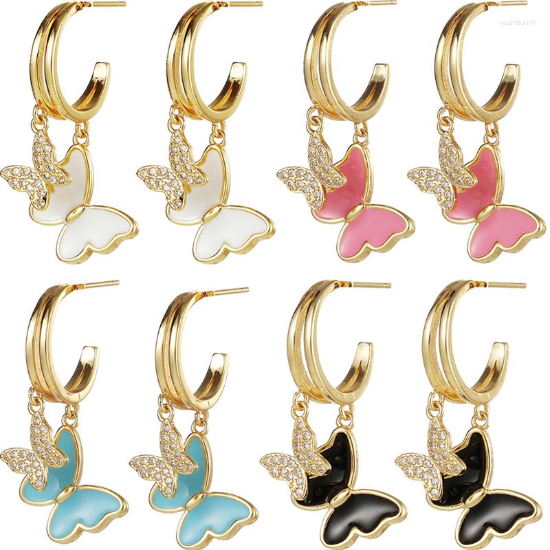 Dangle Earrings 2023 Crystal Butterfly Stud Exquisite 18K Gold Plated Enamel Animal Earring Child Valentine's Day Jewelry Gifts
Dangle Earrings 2023 Crystal Butterfly Stud Exquisite 18K Gold Plated Enamel Animal Earring Child Valentine's Day Jewelry Gifts