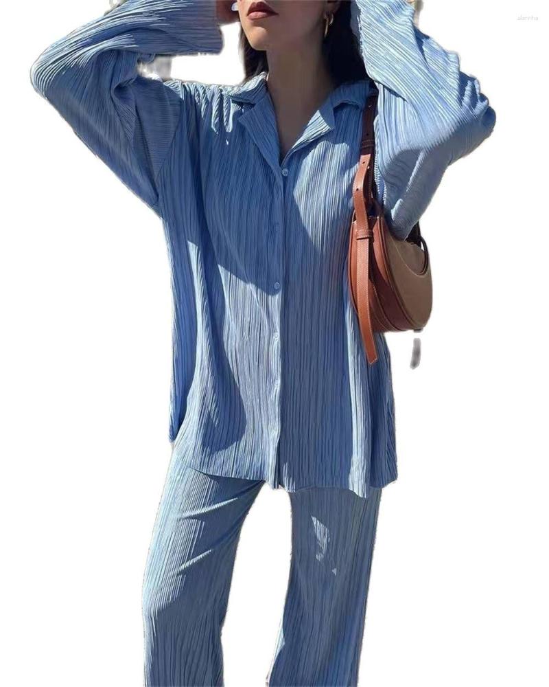 Women' Two Piece Pants Women' Suit 2023 Fall And Winter Solid Color 2-piece Set Drape Loose Silky Pleated Casual Lapel Two-piece, Black
Women' Two Piece Pants Women' Suit 2023 Fall And Winter Solid Color 2-piece Set Drape Loose Silky Pleated Casual Lapel Two-piece, Black