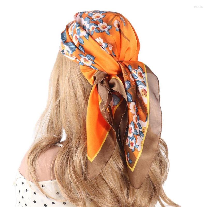 Scarves Hair Accessories 70X70CM Silk Scarf Turban Headband Women Bandeau Cheveux Flower Print Ribbon Hairband Bow Rope Head Kerchief
Scarves Hair Accessories 70X70CM Silk Scarf Turban Headband Women Bandeau Cheveux Flower Print Ribbon Hairband Bow Rope Head Kerchief