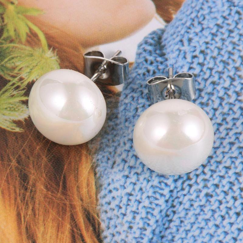 Stud Earrings 10mm Big Shell Pearl For Women Wedding Party Jewelry Hypoallergenic Stainless Steel Ear Pin Studs
Stud Earrings 10mm Big Shell Pearl For Women Wedding Party Jewelry Hypoallergenic Stainless Steel Ear Pin Studs