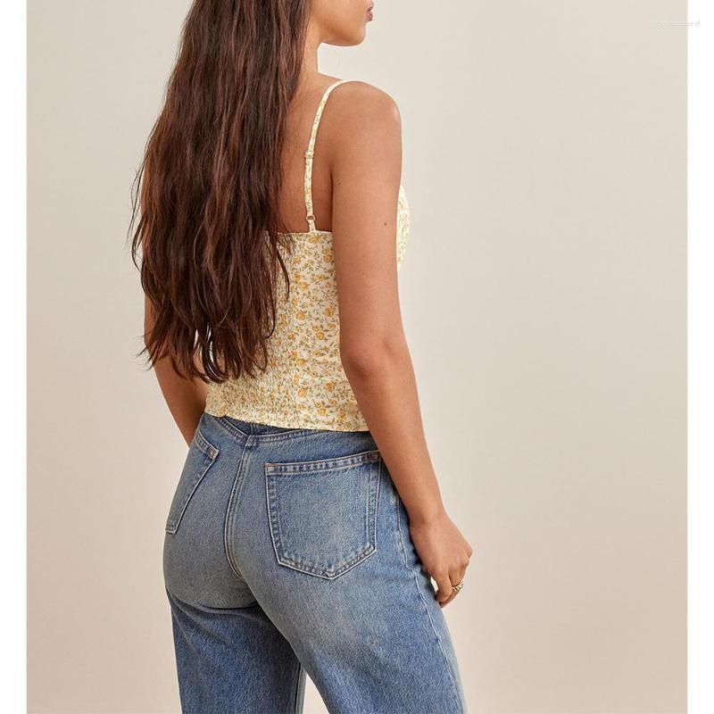 Women' Tanks Spaghetti Strap Crop Tops Women 2023 Sweetheart Neck Sleeveless Beach Summer Floral Back Smocking Slim Fitted Sexy Cami, Tc3658
Women' Tanks Spaghetti Strap Crop Tops Women 2023 Sweetheart Neck Sleeveless Beach Summer Floral Back Smocking Slim Fitted Sexy Cami, Tc3658