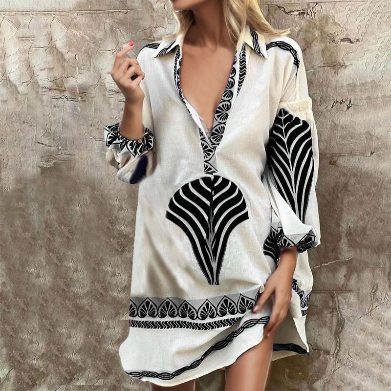 Casual Dresses 2023 Sexy Boho Holiday Dress Women V Neck Long Sleeve Print Mini For Elegant Loose Beach Party Short, Blue
Casual Dresses 2023 Sexy Boho Holiday Dress Women V Neck Long Sleeve Print Mini For Elegant Loose Beach Party Short, Blue