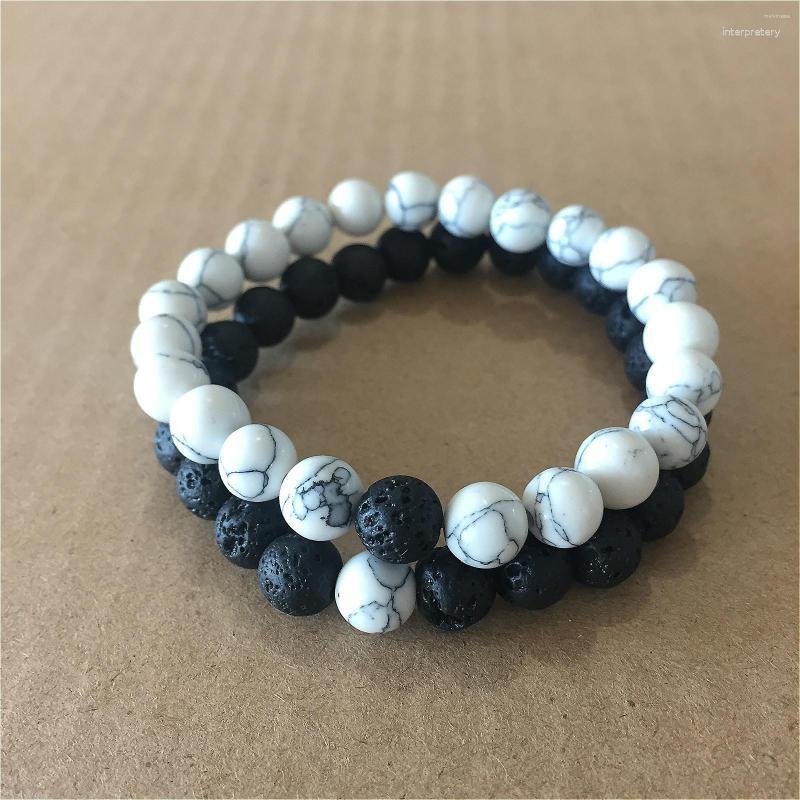 Strand 2Pcs/Set Couples Distance Bracelet Classic Natural Stone White And Black Yin Yang For Men Women Friend
Strand 2Pcs/Set Couples Distance Bracelet Classic Natural Stone White And Black Yin Yang For Men Women Friend