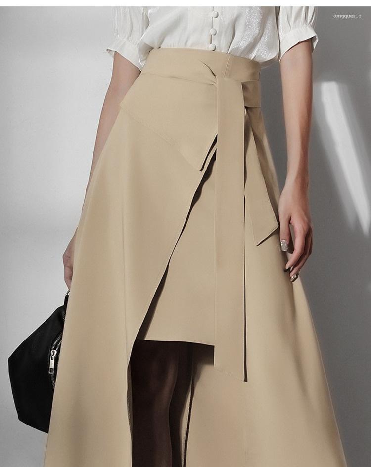Skirts 2023 Summer And Spring Irregular High Waist Skirt With Side Slits Women Khaki Bandage Casual Fahion 2W258
Skirts 2023 Summer And Spring Irregular High Waist Skirt With Side Slits Women Khaki Bandage Casual Fahion 2W258