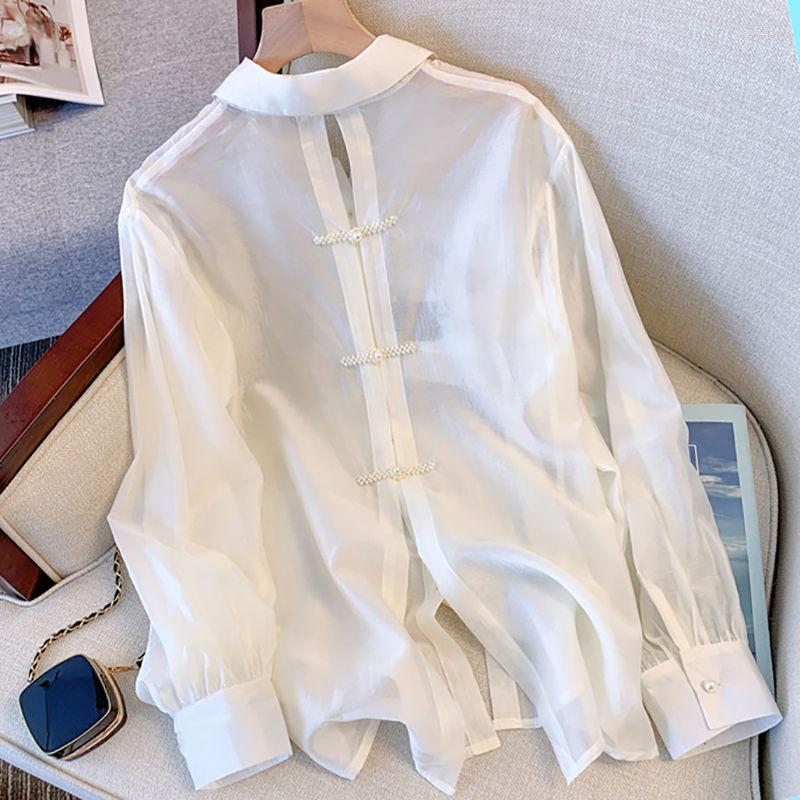 Women' Blouses Bugilaku Turn Down Collar Vintage Blouse Women Solid Color Long Sleeve Shirts Female Casual Loose Simple Button Up Blusas, White
Women' Blouses Bugilaku Turn Down Collar Vintage Blouse Women Solid Color Long Sleeve Shirts Female Casual Loose Simple Button Up Blusas, White