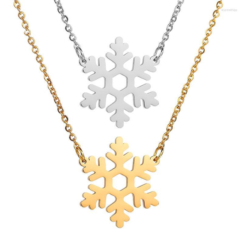 Chains Year Christmas Gift Trendy Snow Winter Snowflake Pendants Necklaces Stainless Steel Flower Necklace For Men Women Jewelry
Chains Year Christmas Gift Trendy Snow Winter Snowflake Pendants Necklaces Stainless Steel Flower Necklace For Men Women Jewelry