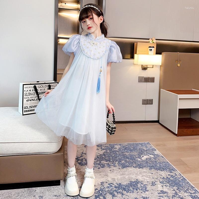 Ethnic Clothing Girls' Summer Thin Sequin Dress 2023 Children's Fashionable Hanfu Qipao Princess Long Solid Color Mesh Skirt
Ethnic Clothing Girls' Summer Thin Sequin Dress 2023 Children's Fashionable Hanfu Qipao Princess Long Solid Color Mesh Skirt