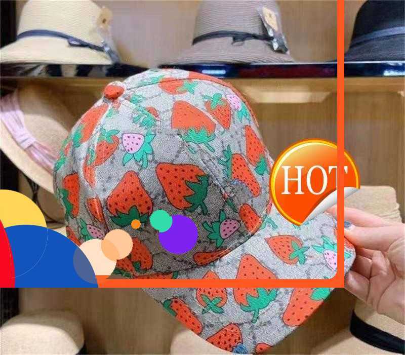 

81ity strawberry baseball caps man's cotton cactus classic letter Ball caps summer women sun hats outdoor adjustable Snapback Cap girl's cute visor001783, Cl.2