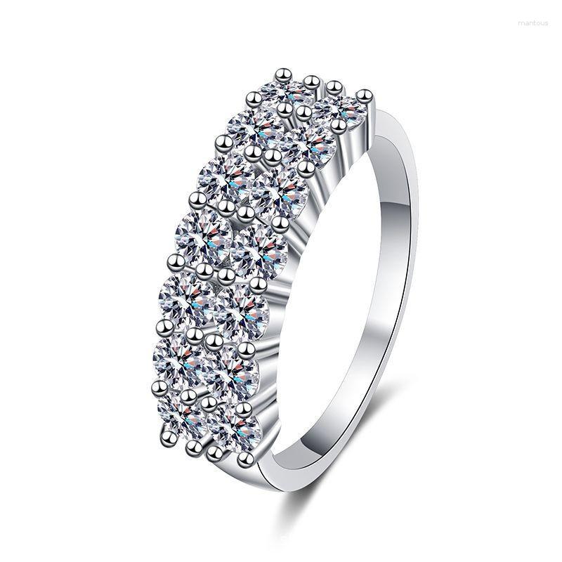 Cluster Rings ZFSILVER Fashion Trendy S925 Silver Classic Moissanite 1.2ct Row Diamond Ring For Women Accessories Charms Wedding Party
Cluster Rings ZFSILVER Fashion Trendy S925 Silver Classic Moissanite 1.2ct Row Diamond Ring For Women Accessories Charms Wedding Party