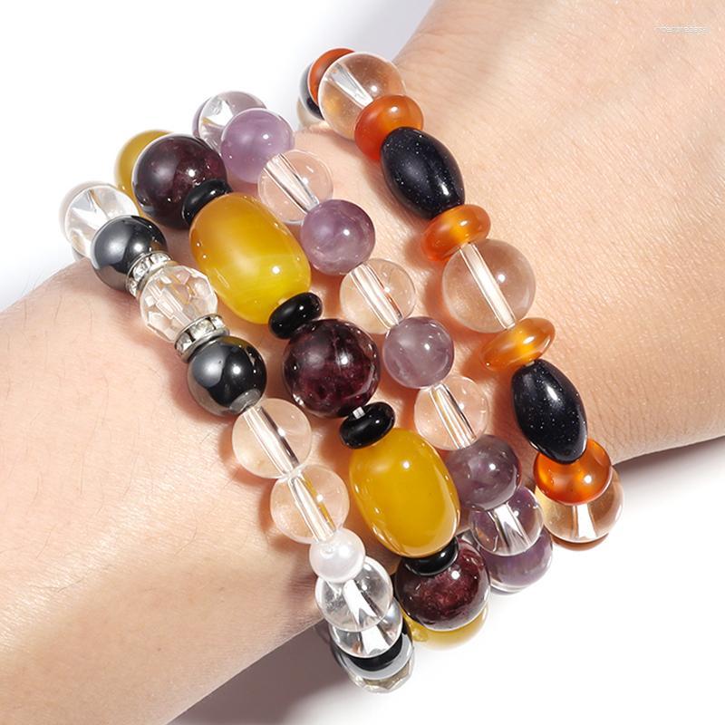 Strand Fashion Natural Stone Beads Bracelet For Women Hematite Agate Charm Beaded Bangles Birthday Gift Friend Wholesale
Strand Fashion Natural Stone Beads Bracelet For Women Hematite Agate Charm Beaded Bangles Birthday Gift Friend Wholesale