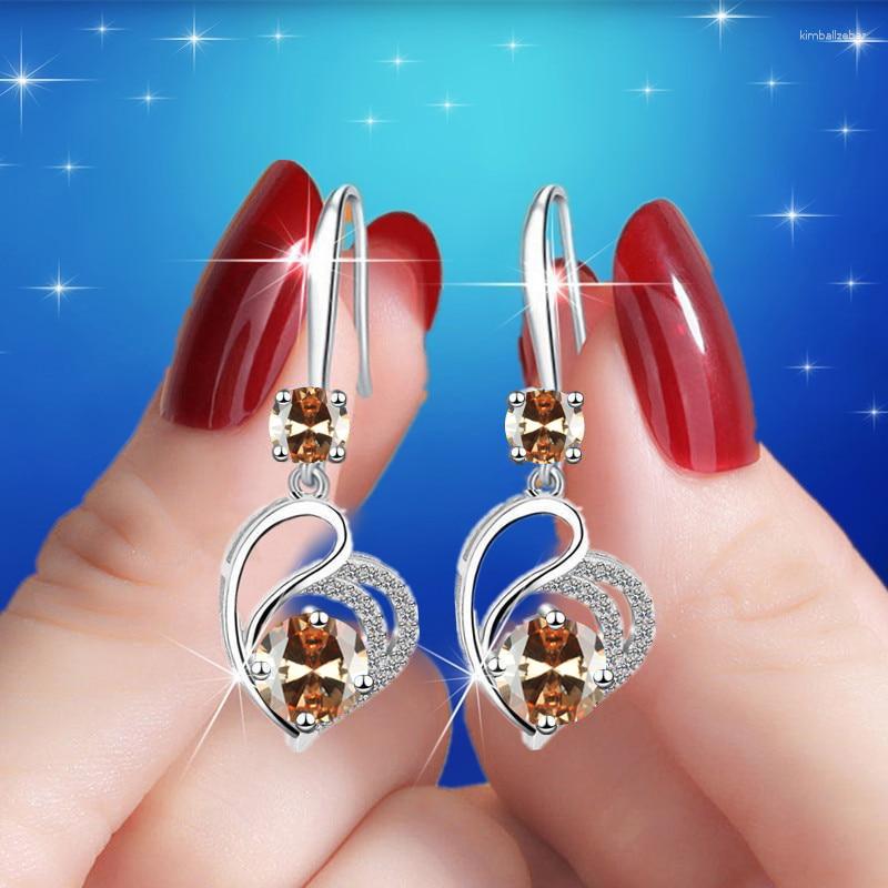 Dangle Earrings Rainbow Crystal Round Stone Drop Classic Silver Color Wedding Female Love Heart For Women Gift
Dangle Earrings Rainbow Crystal Round Stone Drop Classic Silver Color Wedding Female Love Heart For Women Gift