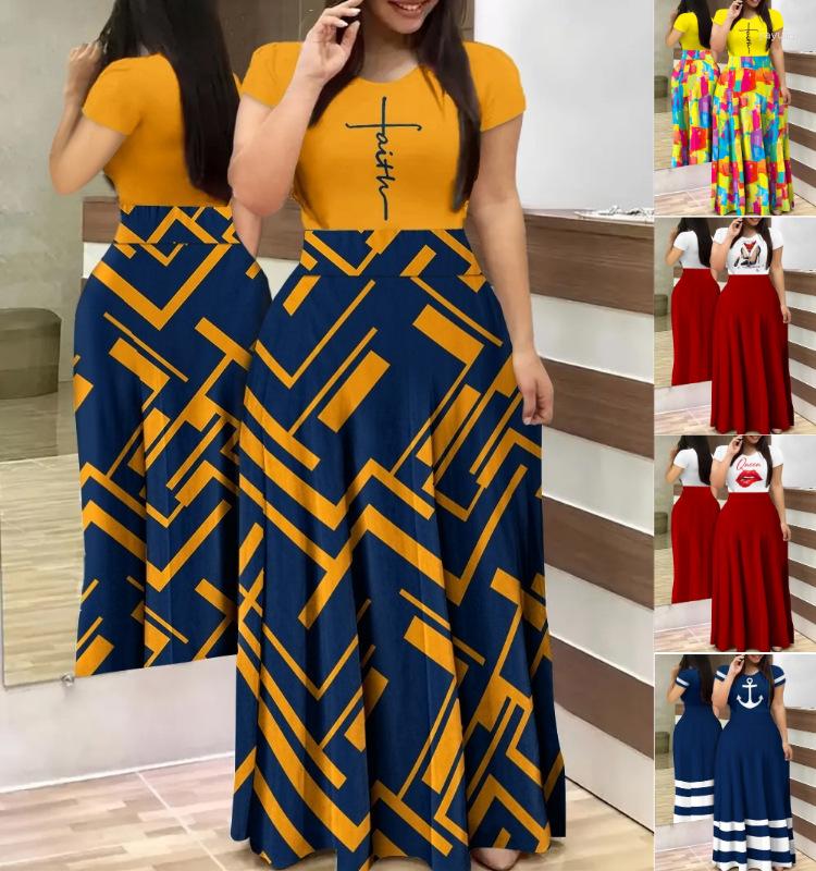 Casual Dresses 2023 Spring Women's Dress Fashion Round Neck Short Sleeve Printed A-Line Commuter Elegant Long Vestidos
Casual Dresses 2023 Spring Women's Dress Fashion Round Neck Short Sleeve Printed A-Line Commuter Elegant Long Vestidos