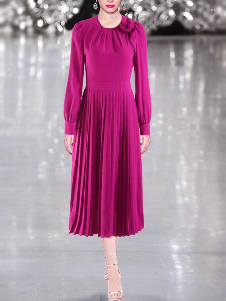 Casual Dresses SweetsinceRose Dress Elegant Women Vintage Round Neck Long Sleeve Pleated Slim Fit Mid Length Korean Fashion 2023 Spring, Rose red
Casual Dresses SweetsinceRose Dress Elegant Women Vintage Round Neck Long Sleeve Pleated Slim Fit Mid Length Korean Fashion 2023 Spring, Rose red