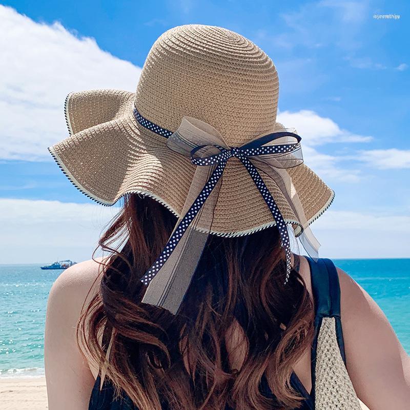 Wide Brim Hats Summer Hat Women Beach Sun For Flat Top Ribbon Bowknot Elegant Luxury Straw Sombreros De Mujer, Color6
Wide Brim Hats Summer Hat Women Beach Sun For Flat Top Ribbon Bowknot Elegant Luxury Straw Sombreros De Mujer, Color6