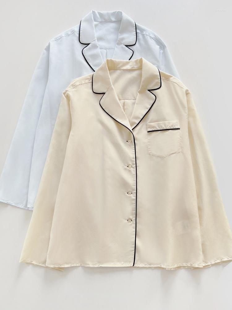 Women's Blouses Women Shirt 2023 Spring Summer Solid Color Lapel Pocket Matching Single-breasted Casual Long-sleeved Top, Beige
Women's Blouses Women Shirt 2023 Spring Summer Solid Color Lapel Pocket Matching Single-breasted Casual Long-sleeved Top, Beige