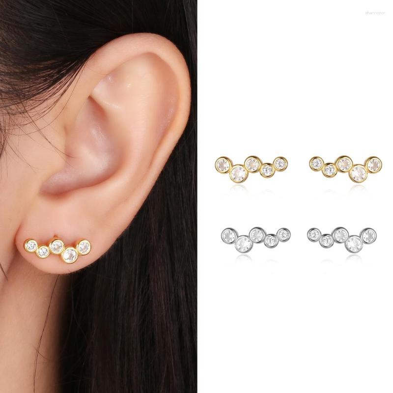 Stud Earrings Real 925 Silver Geometric Earring Small Zircon For Women Ear Bone Piercing Fine Jewelry Wedding Gifts Wholesale
Stud Earrings Real 925 Silver Geometric Earring Small Zircon For Women Ear Bone Piercing Fine Jewelry Wedding Gifts Wholesale