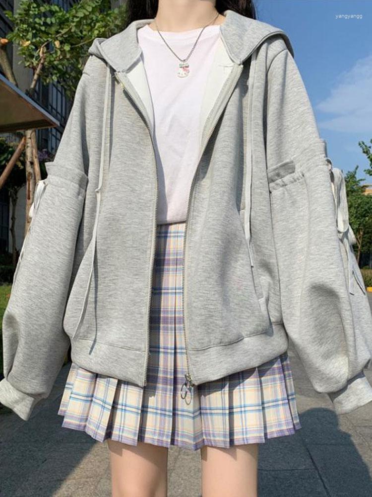 Women's Jackets KIMOKOKM Japanese Preppy Style Winter Sweet Girl Hooded Coat Kawaii Cute Bandage Full Sleeve Zipper Loli Sweatshirt, Black
Women's Jackets KIMOKOKM Japanese Preppy Style Winter Sweet Girl Hooded Coat Kawaii Cute Bandage Full Sleeve Zipper Loli Sweatshirt, Black