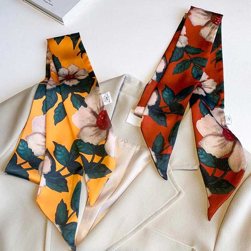 Scarves Fashion Women's Silk Hair Band Scarf Bandana Lady High Quality Big Floral Ribbon Bag Skinny Wrist Towel Foulard Headband
Scarves Fashion Women's Silk Hair Band Scarf Bandana Lady High Quality Big Floral Ribbon Bag Skinny Wrist Towel Foulard Headband
