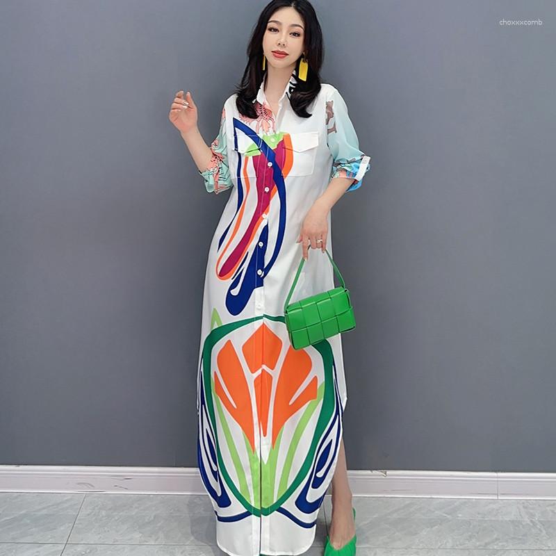 Casual Dresses Elegant Pattern Shirt Dress Women Summer Long Polo Collar Thin Straight 2023 Vestido De Verano Para Mujer, Pink
Casual Dresses Elegant Pattern Shirt Dress Women Summer Long Polo Collar Thin Straight 2023 Vestido De Verano Para Mujer, Pink