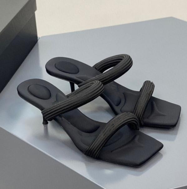 Luxury A WANG Webbing Black High Heel Slippers and Sandals Women New Soft Bottom Stiletto High-Heeled Cat Heels Ladies banquet holiday Sandals, 1/5cm
Luxury A WANG Webbing Black High Heel Slippers and Sandals Women New Soft Bottom Stiletto High-Heeled Cat Heels Ladies banquet holiday Sandals, 1/5cm